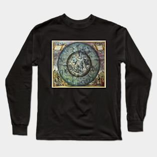 Vintage Northern Sky by by Andreas Cellarius from Harmonia Macrocosmica Long Sleeve T-Shirt